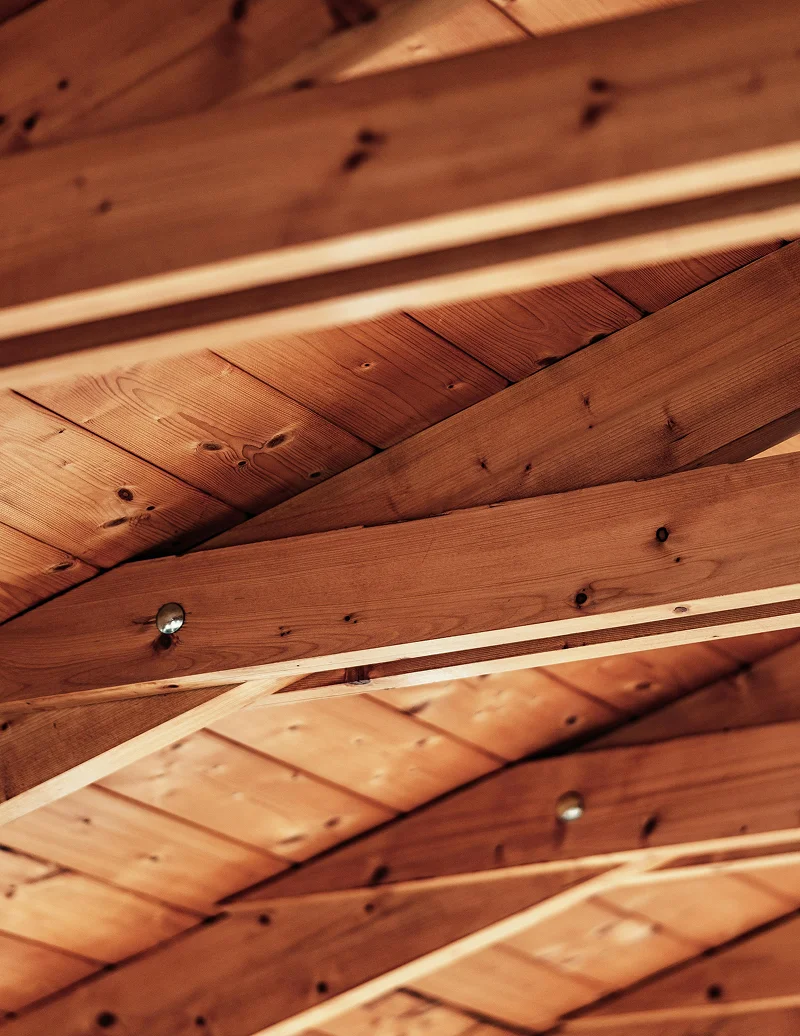 Close up of roof structure