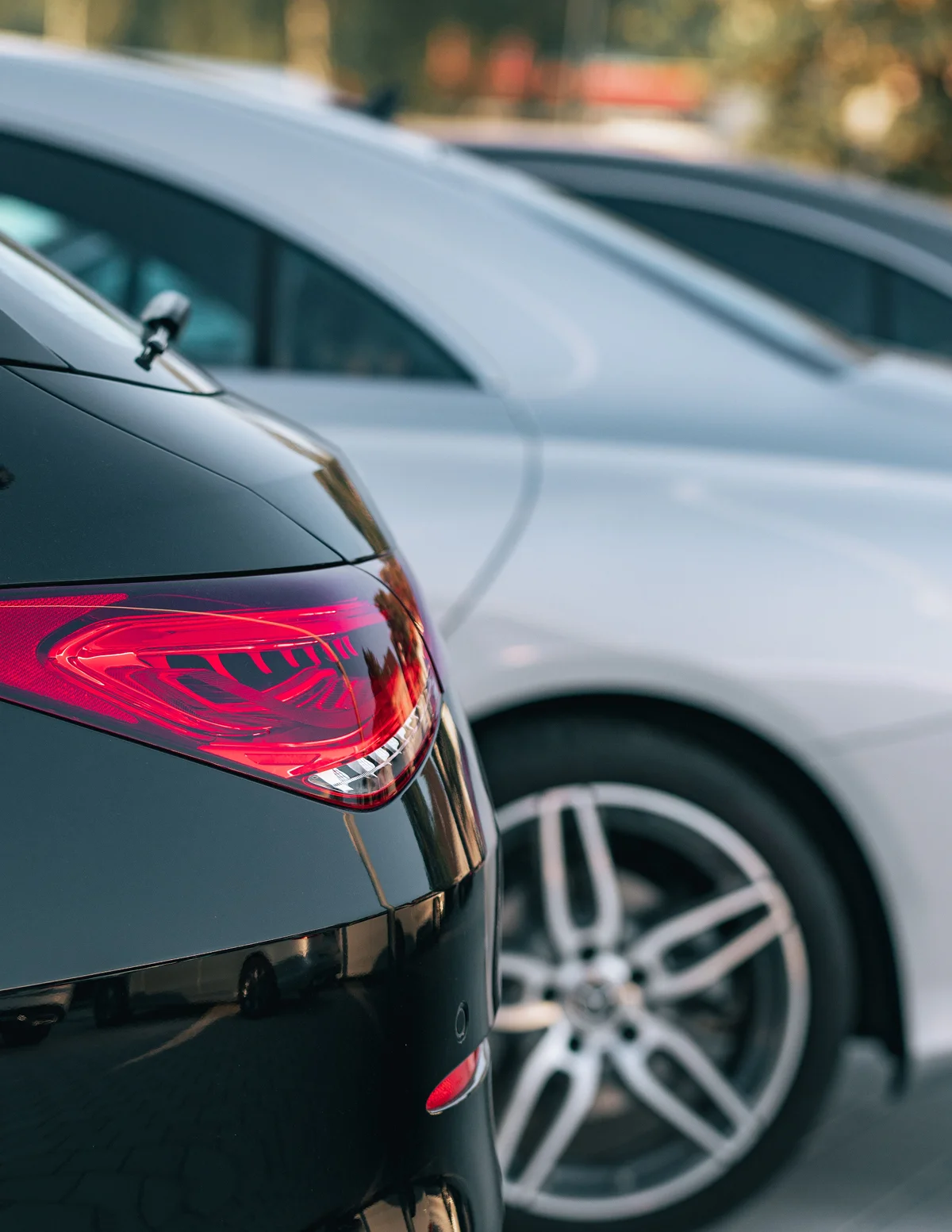 Line of parked cars
